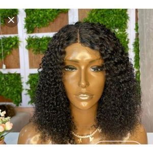 Curly Hair Wig With 2*4Closure Natural Color 12inches