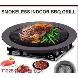 Kitchen + Home Stove Top Smokeless Grill Indoor BBQ, Stainless Steel with  Double Coated Non Stick Surface