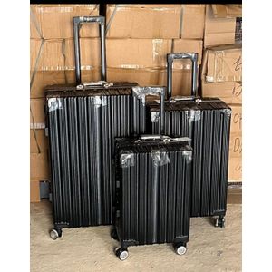 BLACK Lightweight Aluminium Frame Luggage- 3set