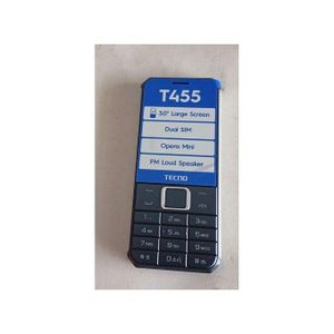 Tecno .T455 dual SIM with 3.0 inches wireless FM.Black