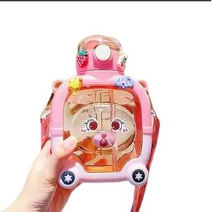 Pink. Plastic unique bottle water 