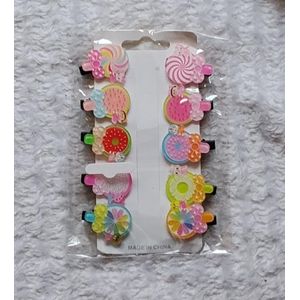 10 Pcs Of Girls Cute  Luxury Hair Clips 