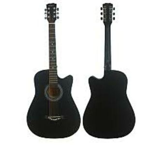Acostic Guitar with free strings - black