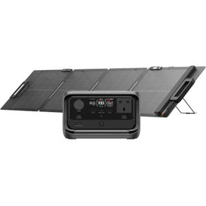 ECOFLOW Portable Power Station RIVER 3 Plus (Wireless) With 110W Solar Panel, 286Wh LFP Battery And 5,000mAh Power Bank, Modular Design, Up To 1200W Output, Expandable to 858Wh, Solar Generator for Outdoor Camping RV