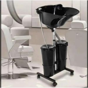 Professional quality Electric hairdresser standing washing hair basin shampoo with 2 bucket working station salon 