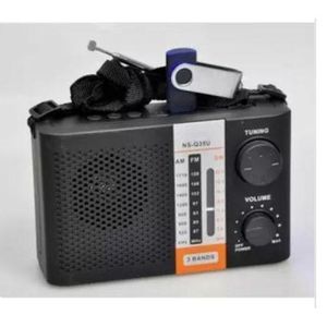 NNS TOP RECHARGEABLE AM/FM Radio MP3 Player, LED Torch,TF Card, USB