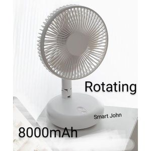 Dp Rechargeable Rotating fan 8000mAh with LED light-7681 Black