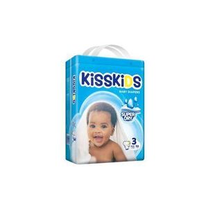 Kisskids Super Dry Baby Diapers Jumbo Size 3 by 96 x 2 