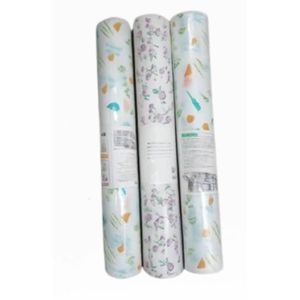 Multi-Purpose Waterproof Patterned Shelf Liners for Kitchen, Wardrobe & Cupboards-2 Rolls - Anti-Slip White 