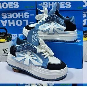 Unisex Blue/White Sneakers For Outdoor Very Classy