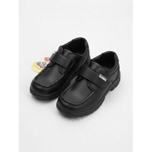 Crabkids Black boys scratch resistant school/Occasion/ Formal shoes