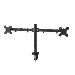 TodyJeyHo Desktop monitor stand, suitable for monitors ranging from 33 to 68 centimeters. The adjustable double-layer stand can accommodate two computer monitors. Equipped with a C Snap structure and a sturdy metal base.