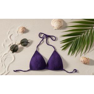 Premium Hand-Crochet Halter Bikini Top - Random colors 