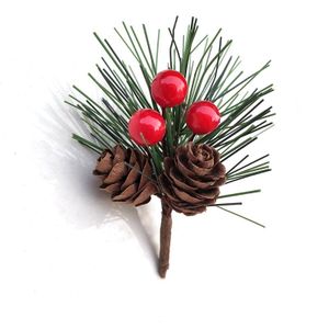 White Christmas Berries/Berry Stems Pine Branches & Artificial Pine  Cones/White Holly Spray/Wreath Picks for Decor