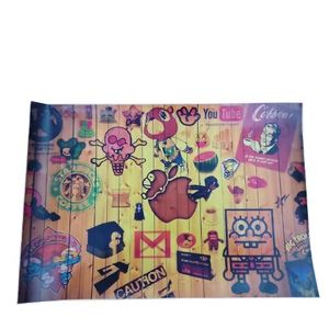 Logo Collage Laptop Skin – Pop Culture Style Design
