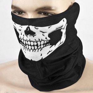 Skull Face Shield Mask Bandanas Skeleton Motorbike Scarf