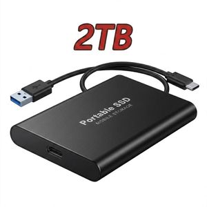 2TB USB 3.1 SSD External Moblie Hard Drive Storage - Black