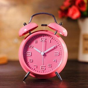 Twin Bell Alarm Clock, Analog Quartz Alarm Clock Silent Non-Ticking Alarm Clock, Vintage Alarm Clock with Night Light for Heavy Sleepers - Bedside Desk Table Alarm Clock, Twin Bell Loud Alarm Clock for Heavy Sleerpers