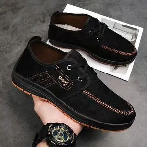 Men Suede Canvas Sneakers