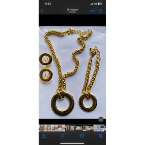  italian Ploma picasso gold tone chain belt