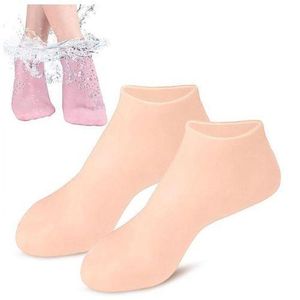 Silicone Moisturizing Socks Anti Slip Silicone Aloe Socks for Repairing Dry Feet Cracked Heels.