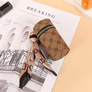 Lipstick key mini bag with silk scarf
