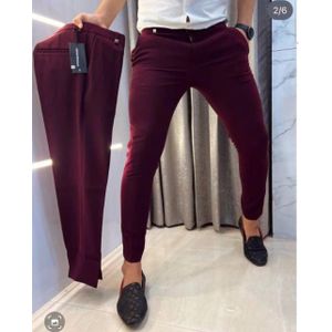 Straight Smart Suit Trouser For Real Men-Wine