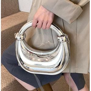 Acrylic Velvy Handbag - Silver
