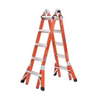 High quality fiberglass multipurpose ladder- en131 certified (150kg max load) non- conductive 