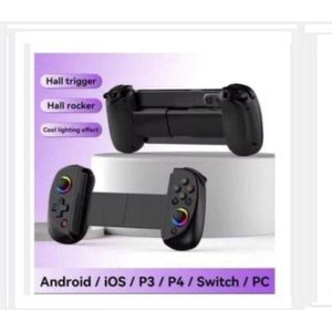 D8 Telescopic & Wireless Mobile Phone Gamepad with Turbo 6-axis Gyro, Vibration Bluetooth - Compatible 5.2 for Android, iPhone, Switch, PS4 & PC