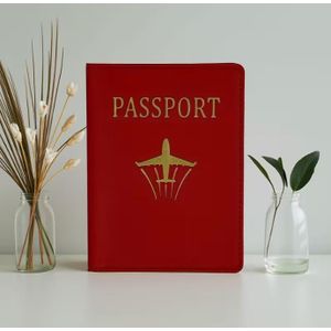 No Bands Thick Travel Passport Protective Cover Case Holder Wallet Red