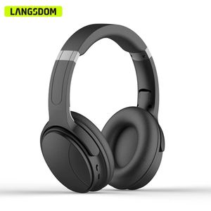 Langsdom Over-Ear Bluetooth Headphones – Wireless & Wired Dual Mode Neckband Headset with TF Card Support