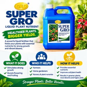 Wellness 5 Litres NEO LIFE Super Gro Plant Fertilizer: Multi-Purpose Plant Growth Enhancer - Optimize Water Use, Enhance Nutrients (5 Litre) Super Grow