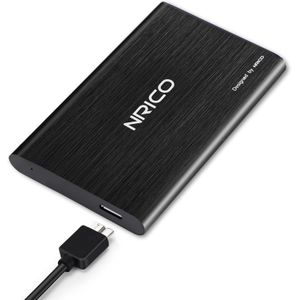 NRICO Ultra Slim 750GB Portable External Hard Drive USB3.0 HDD Storage Compatible for PC, Desktop, Laptop,Mac,PS4, Xbox one (Black, 750, GB) 
