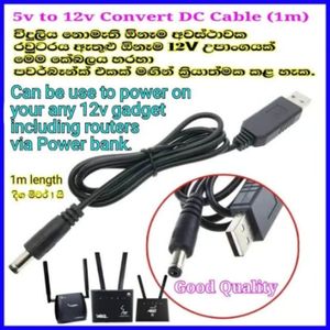 5v Usb To 12v Dc Converter Adapter Cable