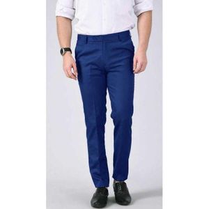 Men's Smart Corporate Royal Blue Trouser (Men's Quality Plain Suit Trouser)