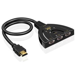  HDMI Switch, 4K HDMI Splitter 3 In 1 Out, HDMI Switcher Selector With Pigtail HDMI Cable,Supports Full HD 4K 1080P 3D, HDMI Hub Compatible With Fire Stick,HDTVGame Consoles,PC 
