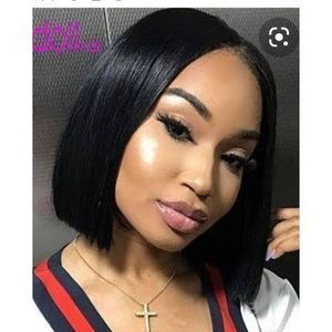 Cheap wig Combo LUXURY Bone Straight Bob With Closure Wig