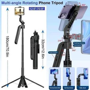 ZEEVISION 70.9" K29 Motion Sensor Phone Tripod Stand, Face Body Phone Camera Mount Gesture Control for Vlog/Live Stream/Video Recording