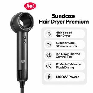 itel IHD-73 Sundaze Premium Hair Dryer, Strong Wind, Fast Drying, 12 Modes, 1300 Watts