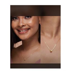 DUBIA LUXURY TINY GOLD NECKLACE WITH PENDANT