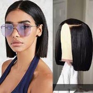 Natural Black Short Straight Hair Female Bob Wig