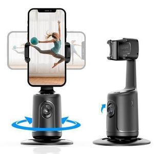 P01 Auto Face Tracking Selfie Stick Tripod, 360° Rotation Face Body Tracking Phone Holder, Rechargeable Smartphone Camera Mount Remote &Gesture Control with Adjustable Selfie Stick Tripod Stand for Phone Camera GoPro