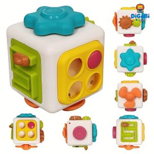 Digabi A Six-In-One Polyhedron Sensory Board, an Early Childhood Education Toy That Exercises Brains, Enhances Hand-Eye Coordination And Motor Skills, Suitable for Kindergarten Activities, Great Gift for Birthday