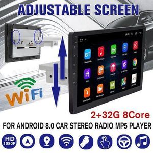 2+32G 10 Inch Auto Car Radio Player Adjustable Touchscreen Wifi Car Stereo 1Din Car GPS Navigation Android 8.0