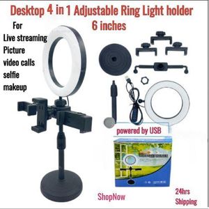 Desktop Live LED Light Stand And Phone Holder Video Ring Lights For Tik Tok Youtube Ring Photography Lights for Home ,Office And Outdoor  Use