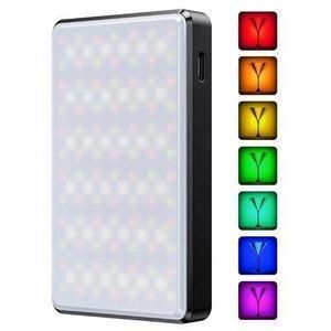 Pocket RGB Portable LED Ring Light Light Video Mini Fill Light For Camera Smartphone Laptop Selfie Adjustable RBG Lamp