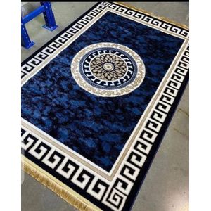 Modern Turkey Center Rug - Blue
