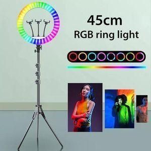 Led Lighting 18 Inches RGB RingLight + Tripod Stand + Remote
