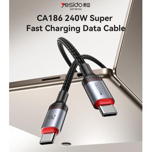 Cord Lace 240W Yesido TypeC C Cord  Data Cable phone laptop android iPhone 15 16 17 18 Pro max plus C TO C 480Mbps cable 2M Long